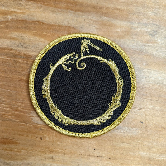 [SOLD OUT] MORTIIS "Ouroboros" embroidered patch (gold/black)
