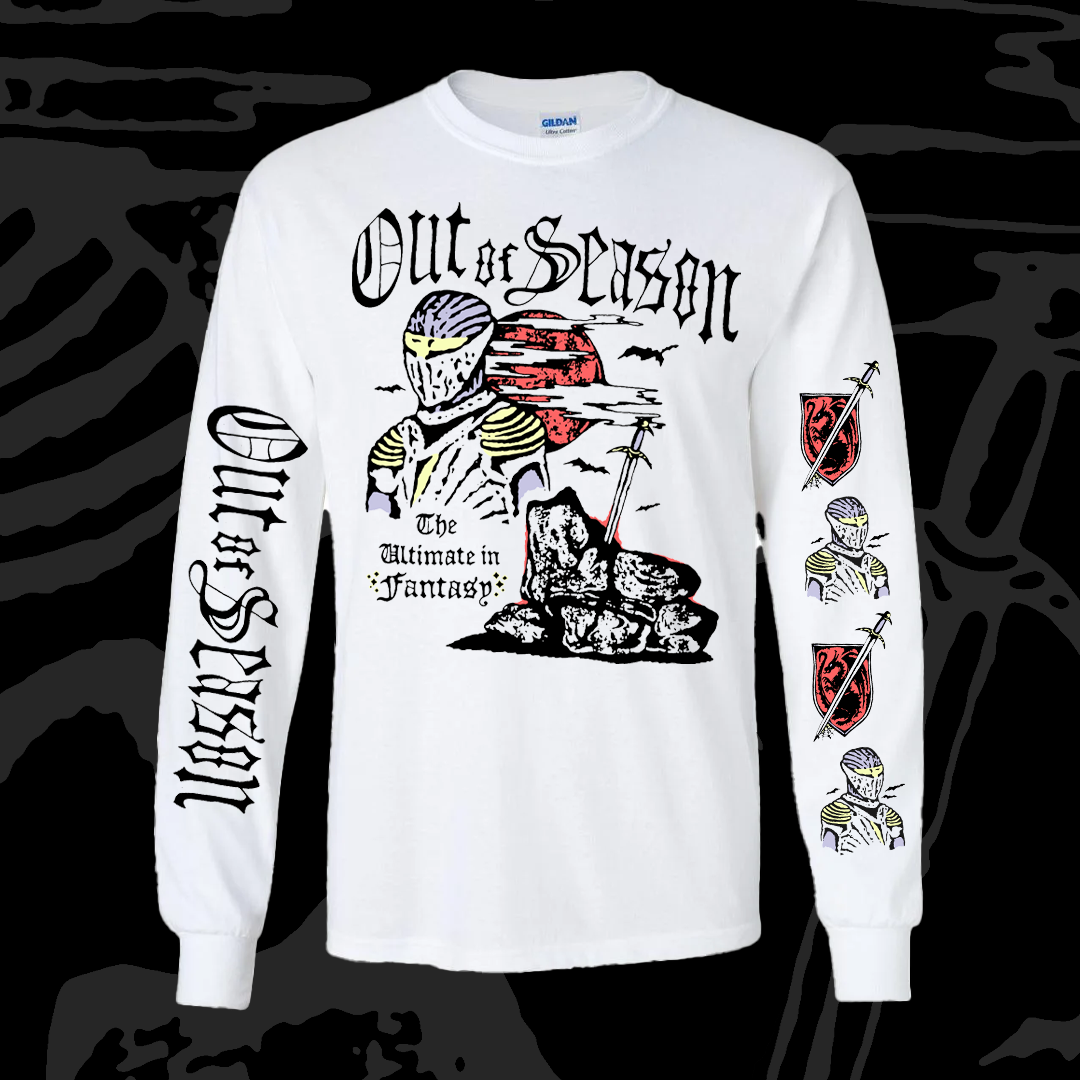 OUT OF SEASON "The Ultimate in Fantasy" 3-Sided Long Sleeve Shirt (White)