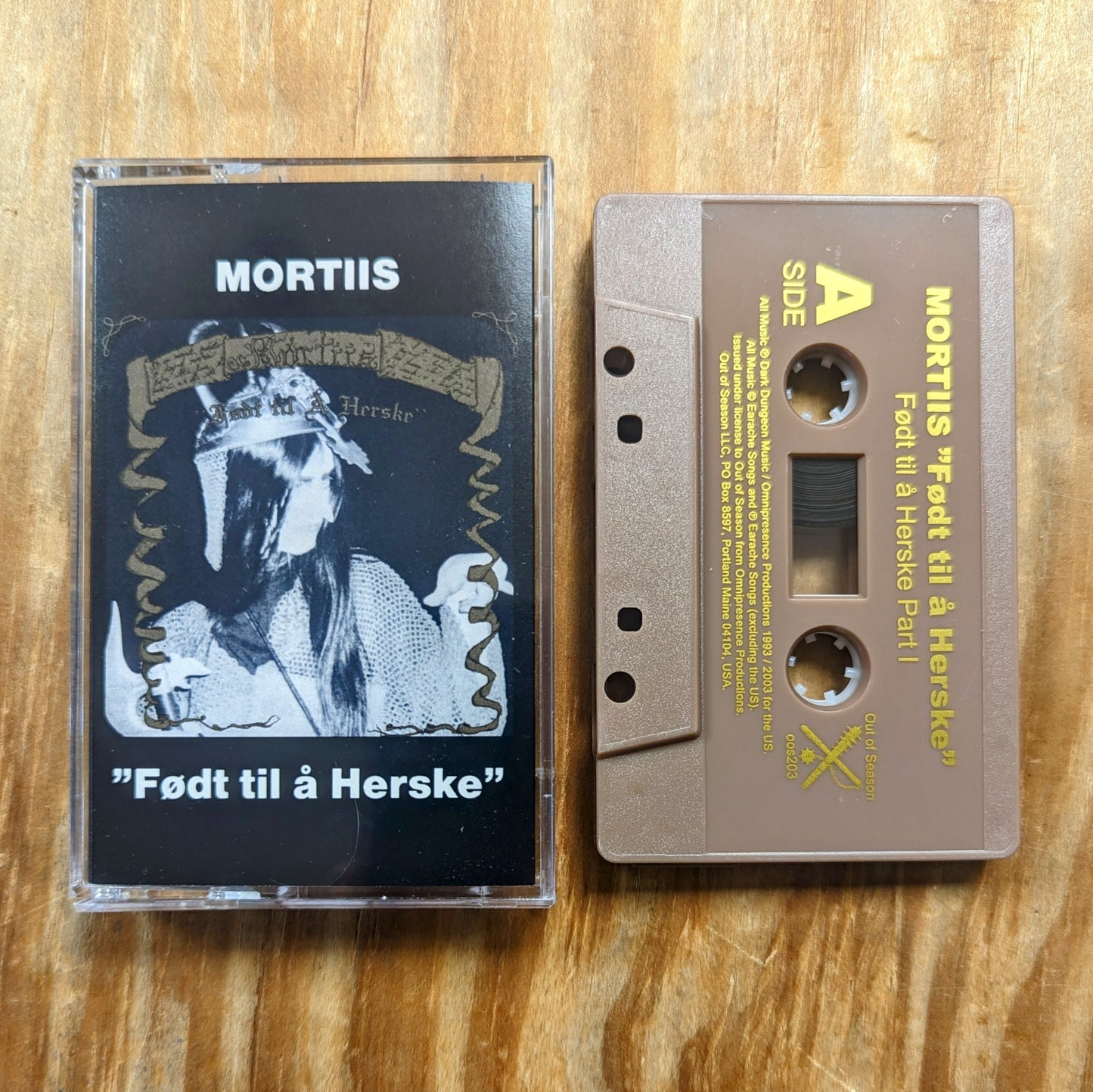 MORTIIS "Født til å Herske" cassette tape (repress, 2 color options)