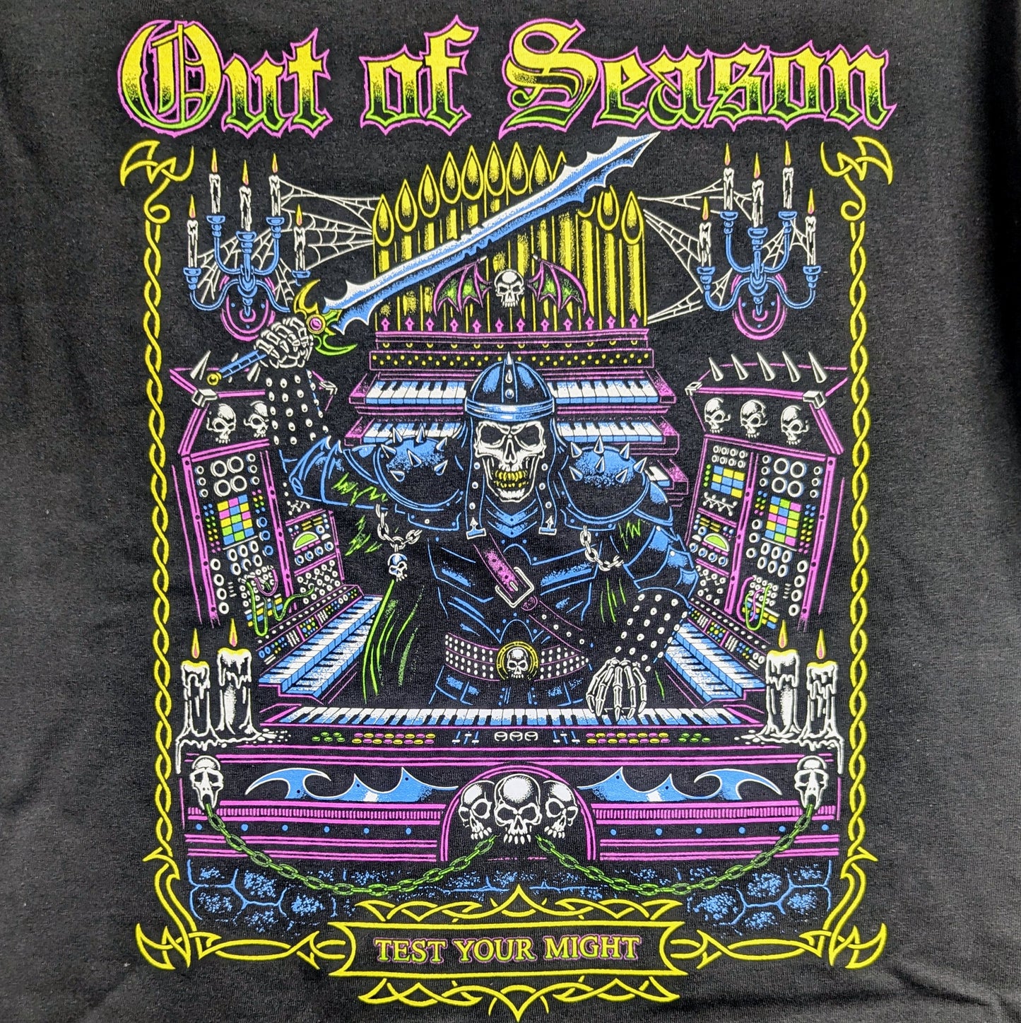 OUT OF SEASON "Test Your Might" T-Shirt (Black)