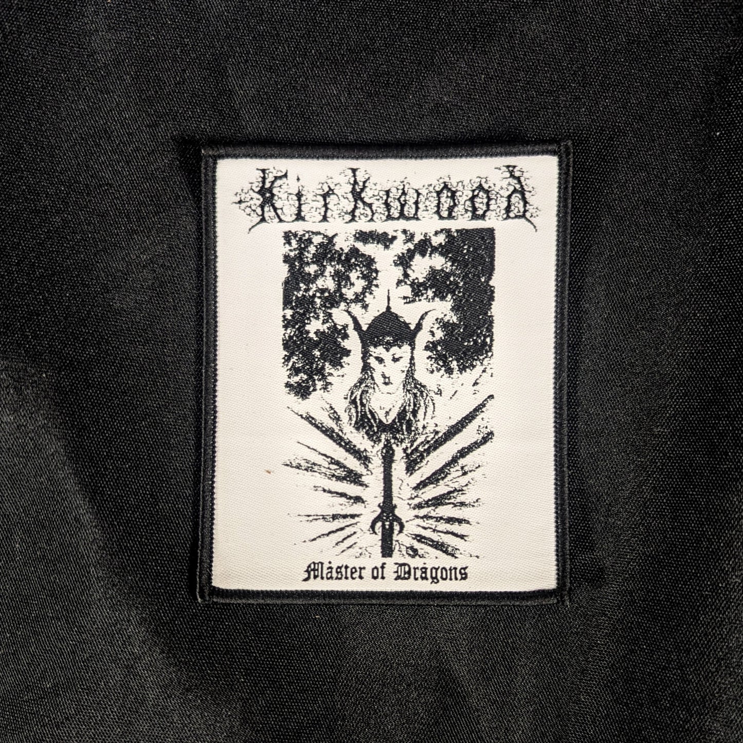 JIM KIRKWOOD "Master of Dragons" woven patch (2 color options)