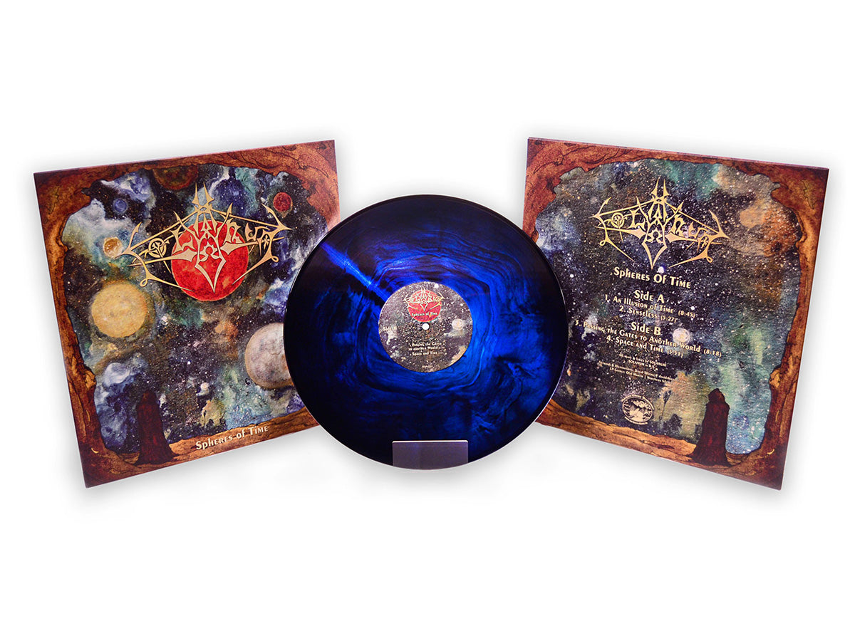 SOLANUM "Spheres of Time" vinyl LP , blue/black swirl vinyl with printed record jacket