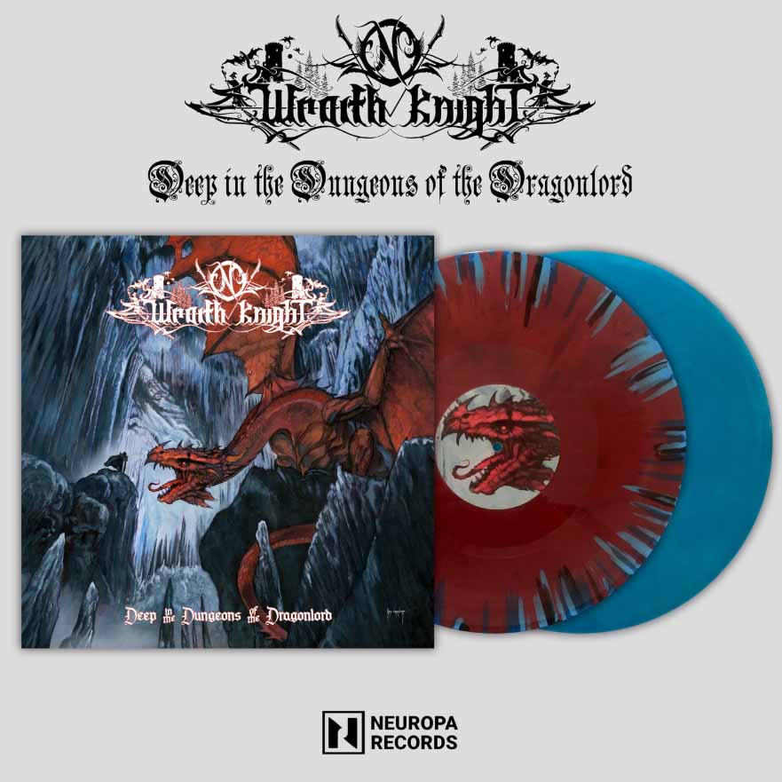 Wraith Knight vinyl records, one blue, one splatter
