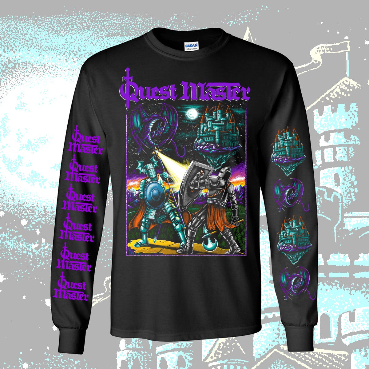 QUEST MASTER "Champions of Sky Castle Keep" Long Sleeve Shirt (Black)