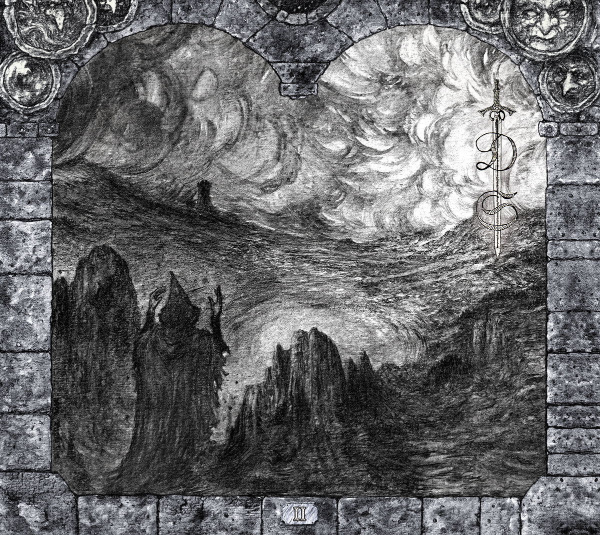 DEPRESSIVE SILENCE "II: The Darkened Empires" Vinyl LP, album art