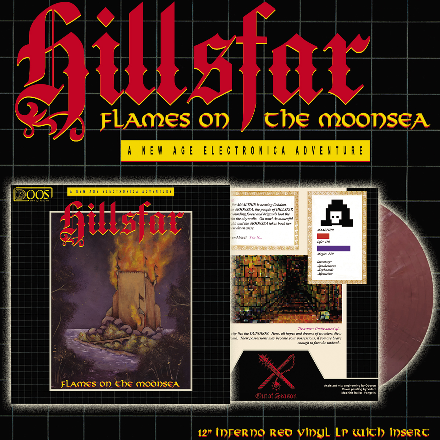 HILLSFAR "Flames of the Moonsea" vinyl LP (color, w/ insert, lim.200) *PREORDER*