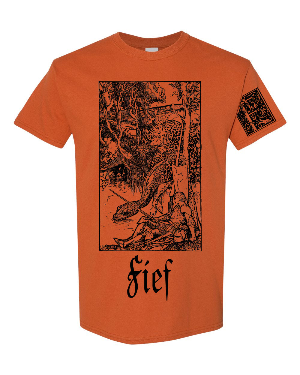 FIEF "To Rest in the Shade of Dragon Wings" T-Shirt [BURNT ORANGE]
