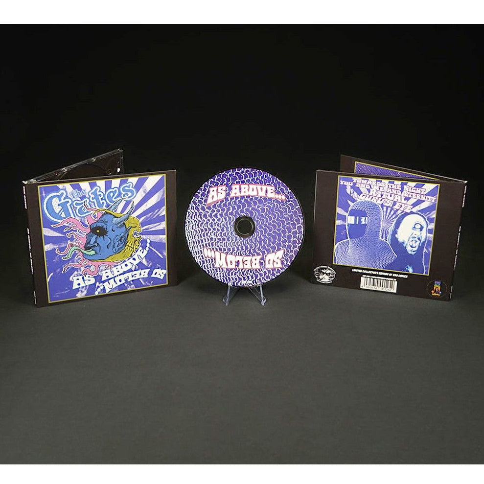 Photo of CD with 4-panel digipak, shown fully open, and at multiple angles