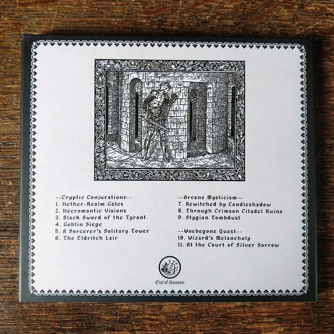 BOOK OF SKELOS "Magickal Atavism" CD, digipak detail (back)