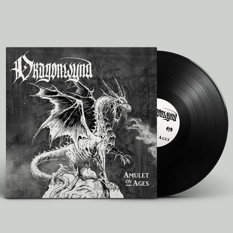 Dragonwynd Amulet ov Ages vinyl LP, black vinyl with printed BW record jacket