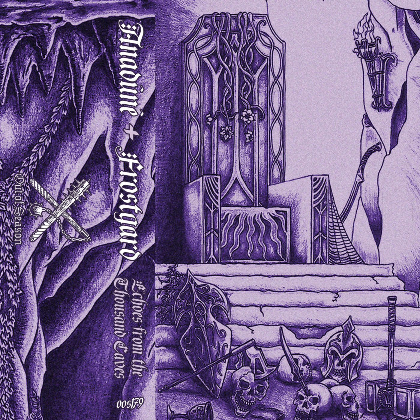 FROSTGARD / ANADÛNÊ "Echoes from the Thousand Caves" Cassette Tape, cover art