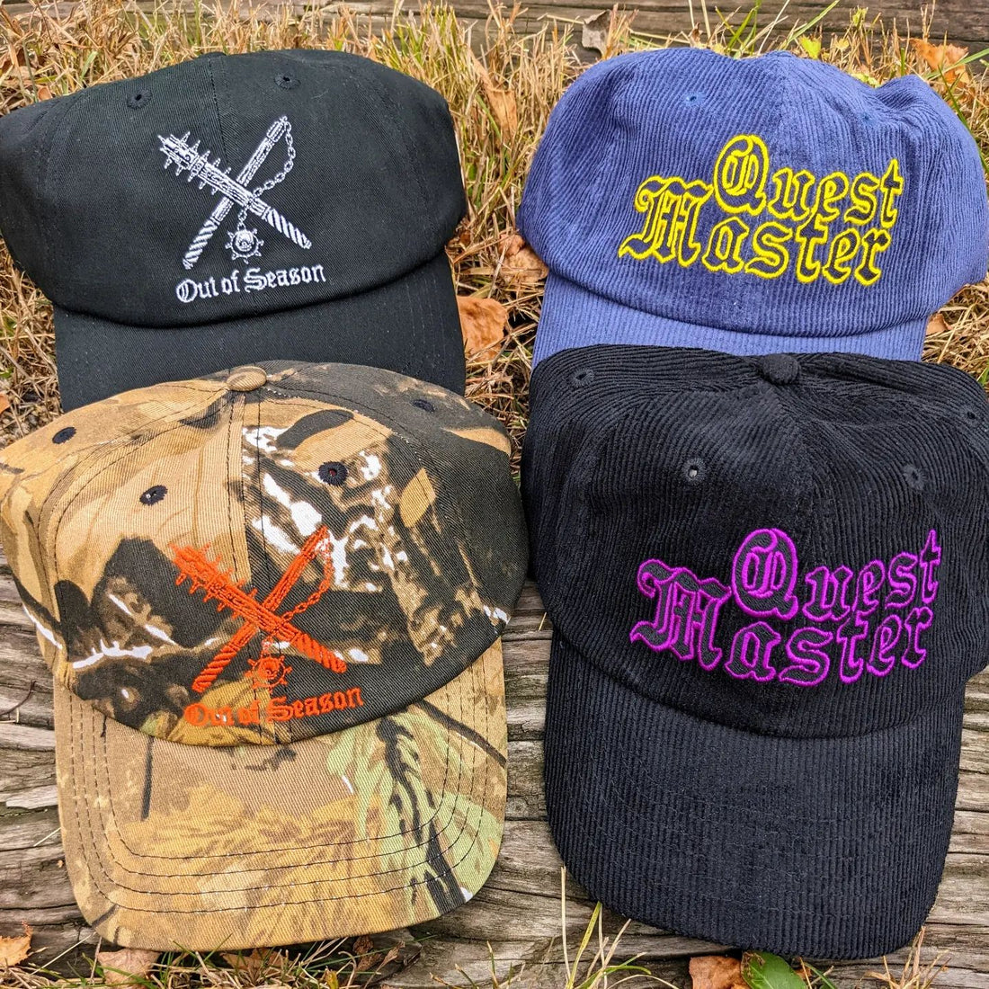 New Quest Master & OoS dad hats plus OoS pullover hoodies are in stock now!