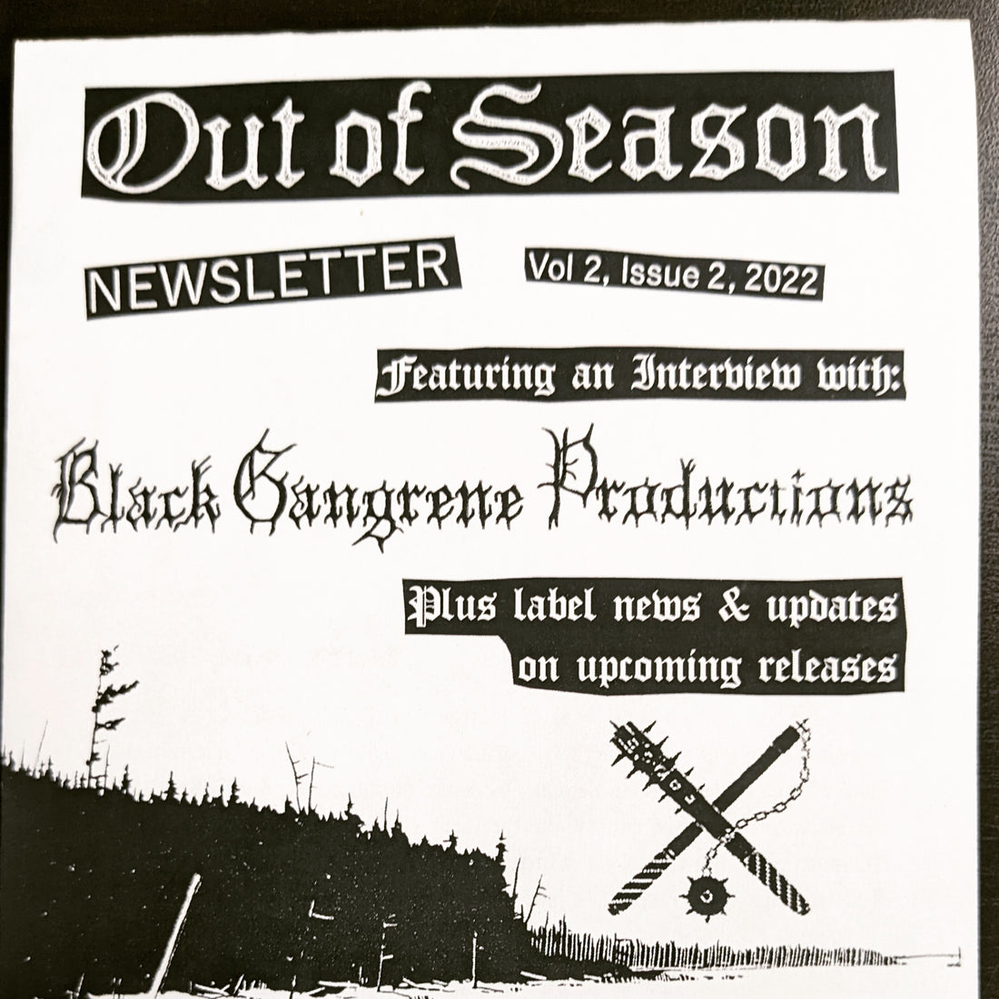 Newsletter with Black Gangrene Records interview
