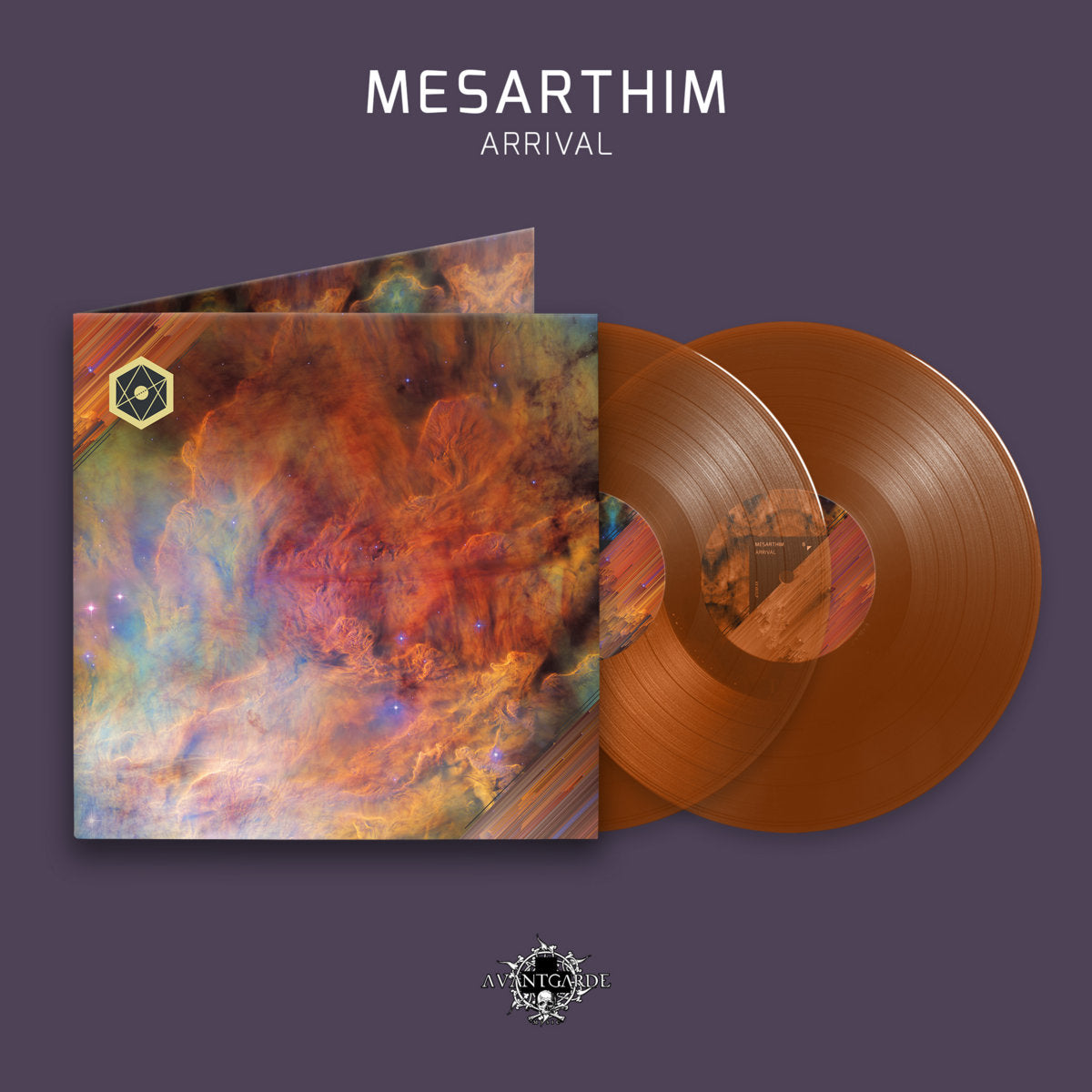 MESARTHIM "Arrival" vinyl 2xLP, gatefold jacket, transparent orange vinyl color