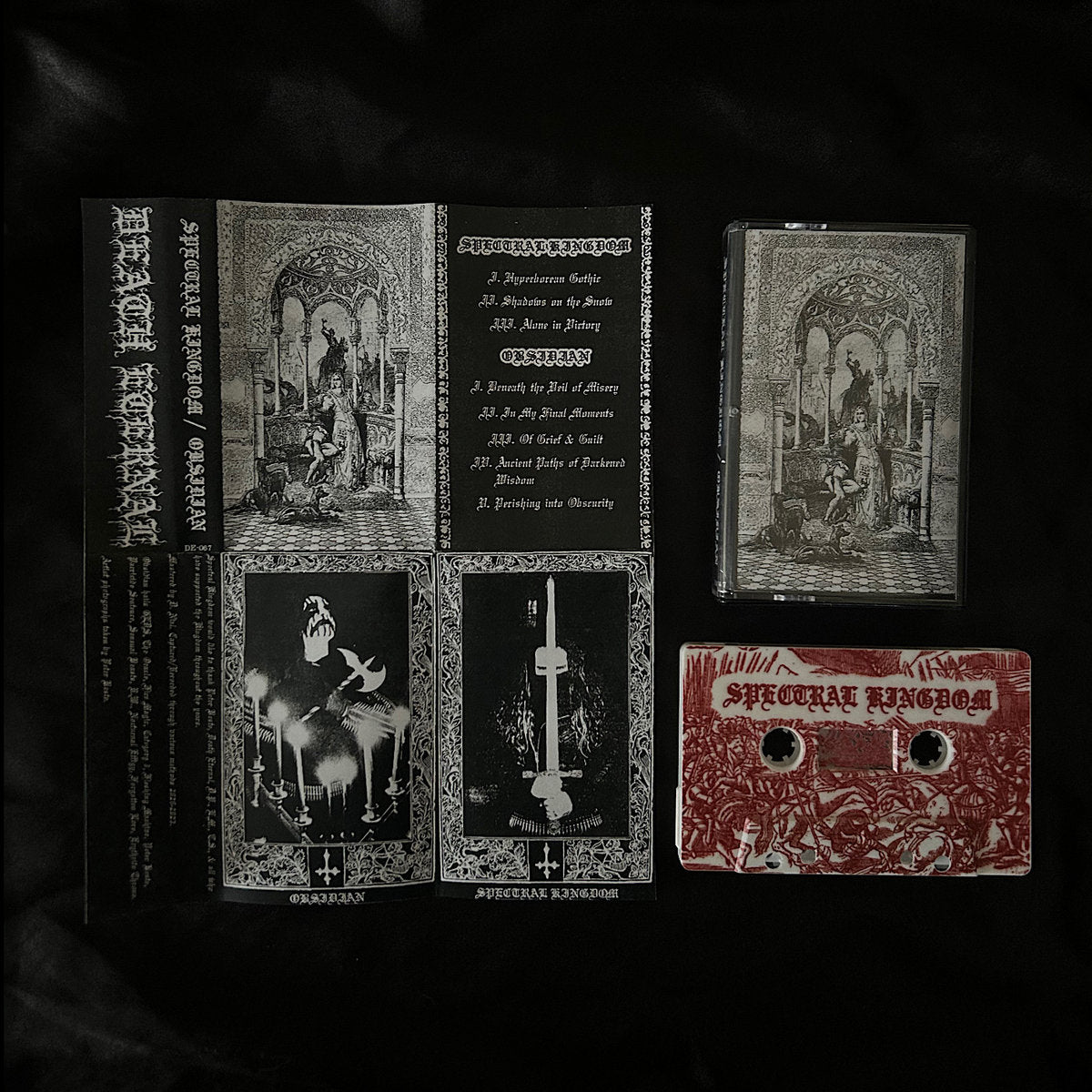 SPECTRAL KINGDOM / OBSIDIAN "Split" cassette tape