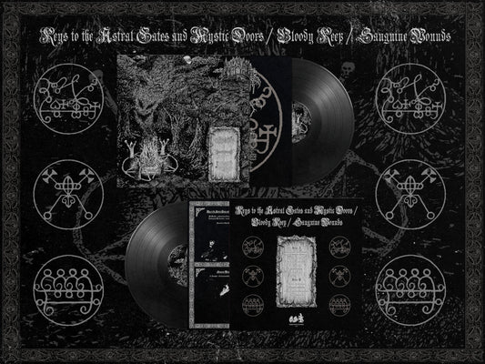 KEYS TO THE ASTRAL GATES AND MYSTIC DOORS / BLOODY KEEP / SANGUINE WOODS "3-way Split" vinyl LP (gatefold)