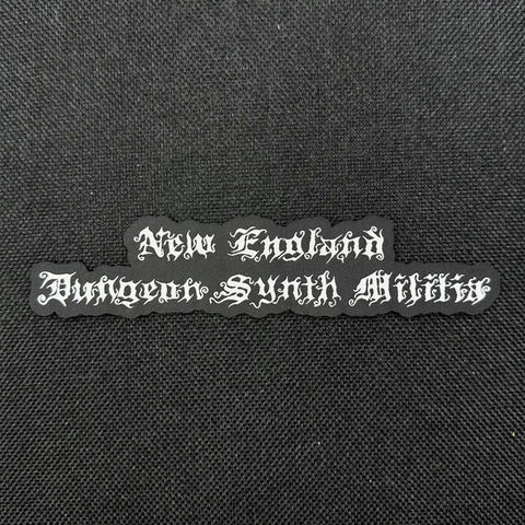 OUT OF SEASON "NEDSM Text" die-cut patch