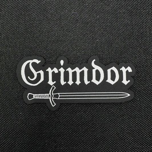 [SOLD OUT] GRIMDOR "Logo" die-cut patch (black/white)