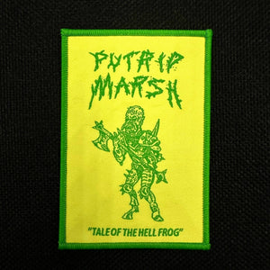 PUTRID MARSH "Hell Frog" woven patch (green/yellow)