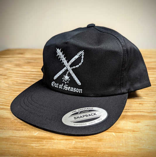 OUT OF SEASON snapback canvas dad hat [BLACK]