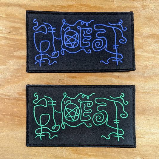 GHOËST woven patch (black/green or black/purple)