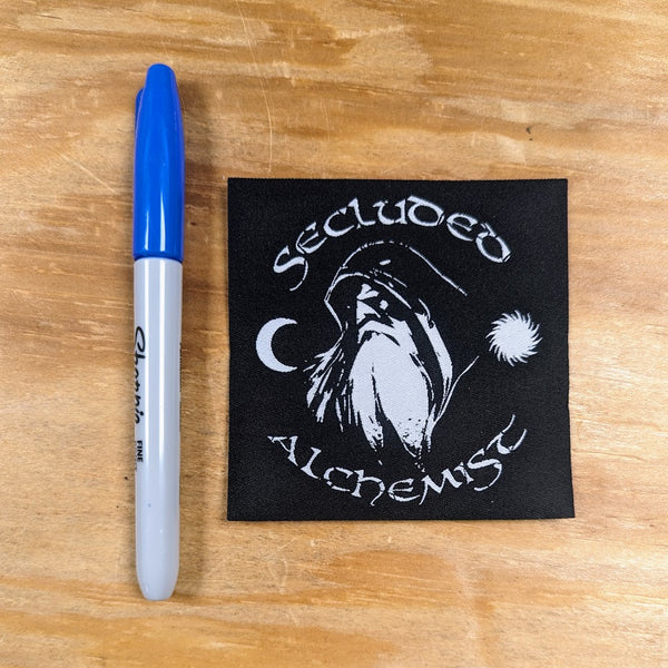 SECLUDED ALCHEMIST woven patch (black/white)
