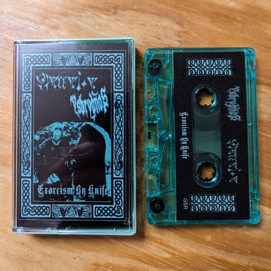 YSBRYDNOS/SOURCERIOR "Exorcism by Knife" Split Cassette Tape