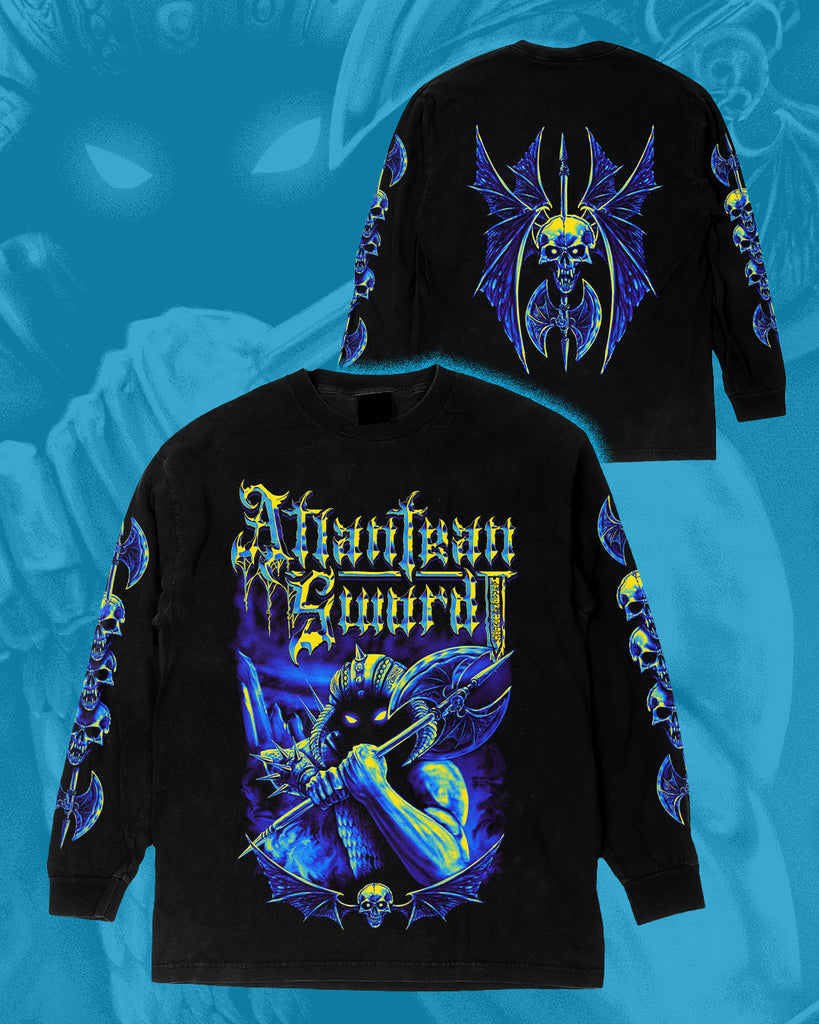 ATLANTEAN SWORD "Barbarian" Long Sleeve Shirt [BLACK]