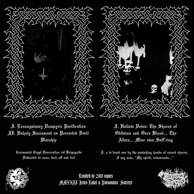 CEREMONIAL CRYPT DESECRATION / VAMPIRSKA Split vinyl LP (lim.150 w/insert, CD, incense)