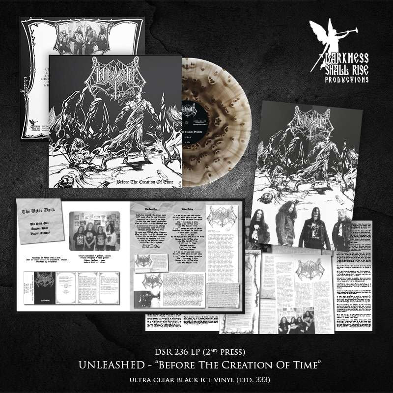 Mockup of vinyl, with black record, printed jacket, booklet and poster