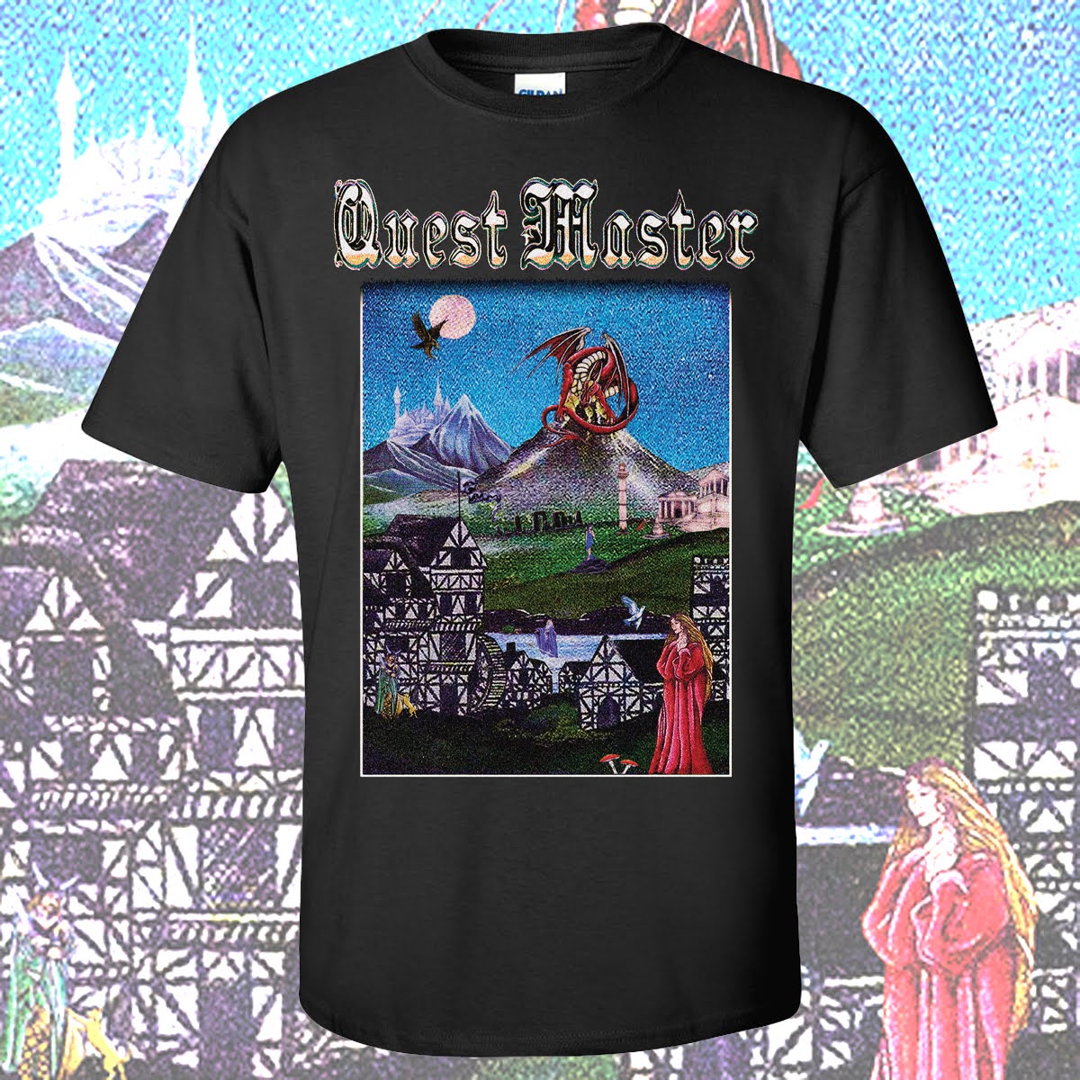 QUEST MASTER "Twelve Temples" T-Shirt [BLACK]