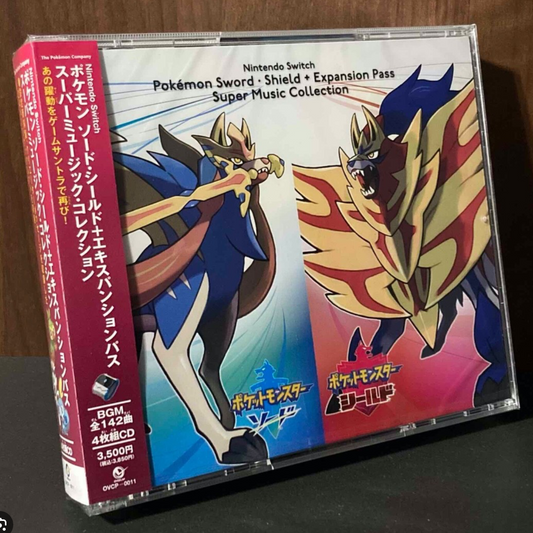 V/A “Pokémon Sword & Shield + Expansion Pass Super Music Collection” 4xCD Set (OBI, 32pg booklet)