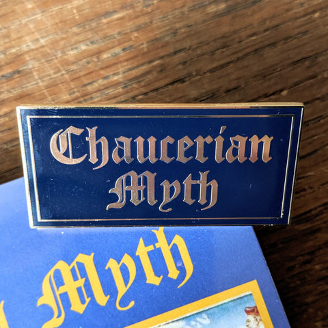 CHAUCERIAN MYTH Logo Metal Enamel Pin [Navy/Gold]