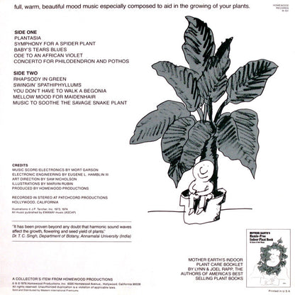MORT GARSON "Mother Earth's Plantasia" vinyl LP (color, w/booklet/seeds/download)