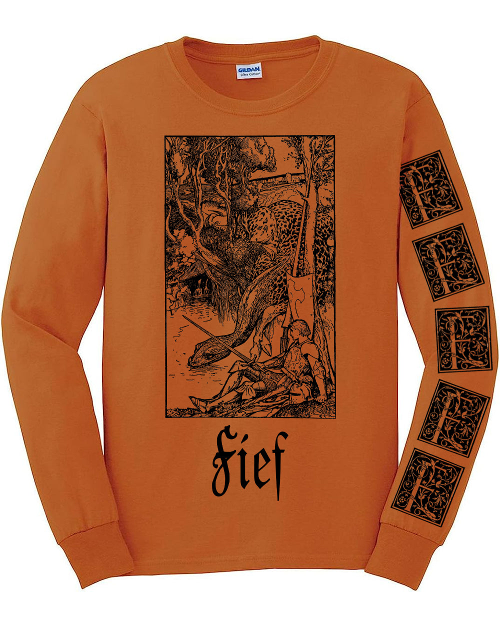 *RESTOCKED* FIEF "To Rest in the Shade of Dragon Wings" Long Sleeve Shirt [BURNT ORANGE]