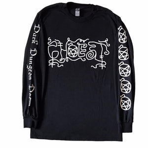 GHOËST "Dark Dungeon Doom" 4-Sided Long Sleeve Shirt [Black]