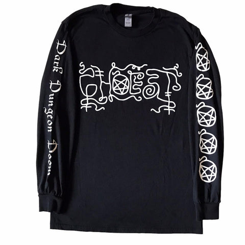GHOËST "Dark Dungeon Doom" 4-Sided Long Sleeve Shirt [Black]