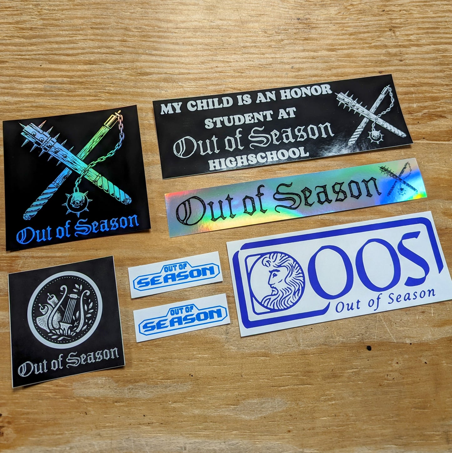 OUT OF SEASON STICKER SUPER PACK (set of 7)