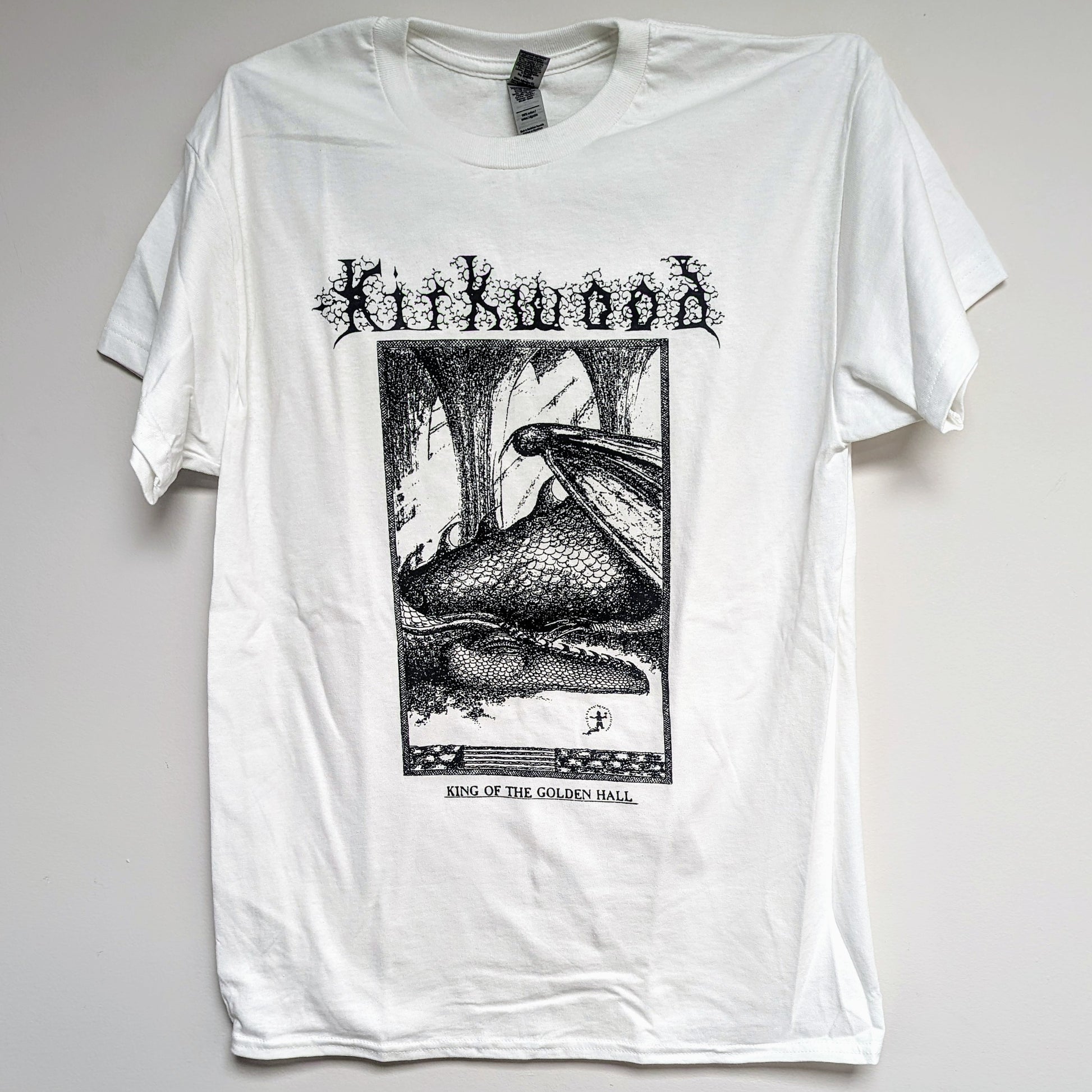 Jim Kirkwood King of the Golden Hall T-shirt, white with black print on front