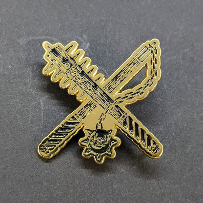 OUT OF SEASON "Weapons Logo" Metal Enamel Pin (Silver)