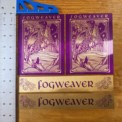 FOGWEAVER "Purple / Metallic Gold" Stickers (1 set for $3 or 2 sets for $4)