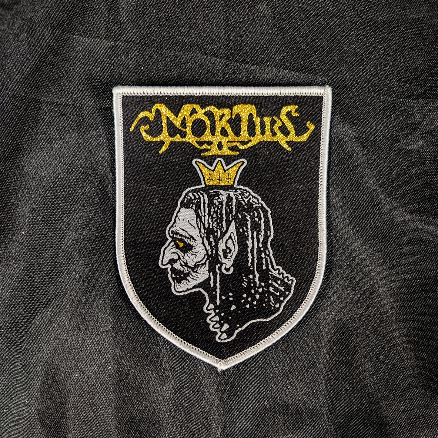 MORTIIS "Crown" woven patch (black/gold)