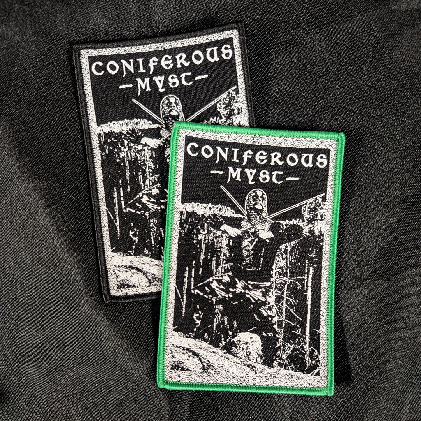 CONIFEROUS MYST "Vast Mountain Castles" woven patch (2 color options)