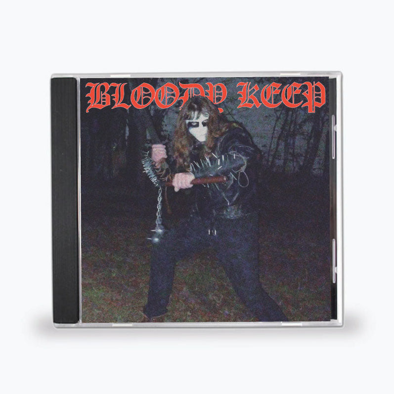 CD cover with a person holding a weapon and the title 'Bloody Keep' displayed.