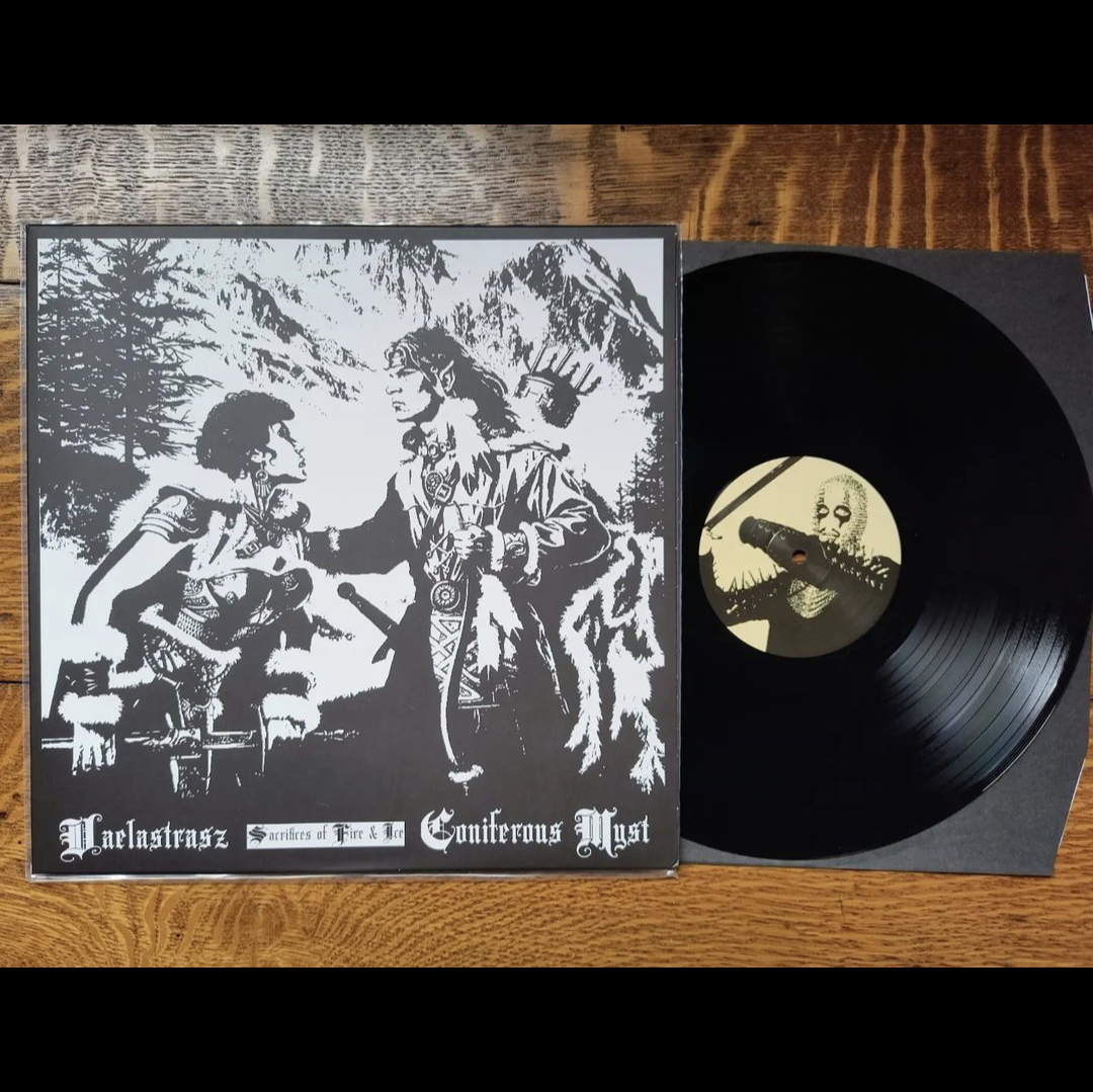 VAELASTRASZ / CONIFEROUS MYST "Sacrifices of Fire & Ice" Split vinyl LP (lim. 300 w/ insert)