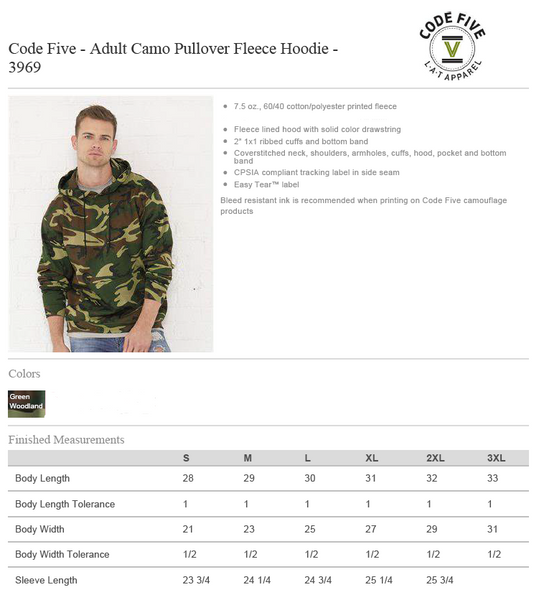 OUT OF SEASON "NEDSM" 4-Sided Pullover Hoodie [Army Camo] *NEW*