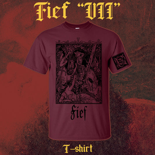 FIEF "VII" 2-Sided T-Shirt (2 garment options) [Maroon Red] *PREORDER*