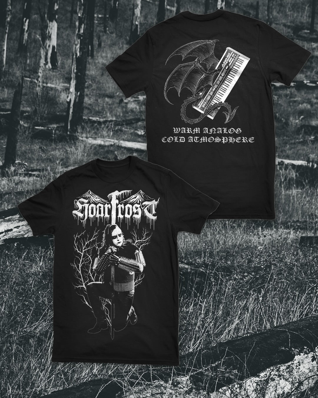 HOARFROST "Warm Analog Cold Synth" 2-Sided T-Shirt [BLACK] *PREORDER*