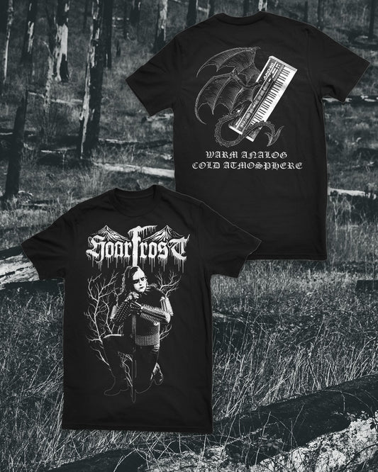 HOARFROST "Warm Analog Cold Synth" 2-Sided T-Shirt [BLACK] *PREORDER*