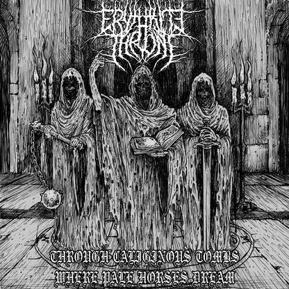 [SOLD OUT] ERYTHRITE THRONE "Through Calignous Tombs..." Deluxe Double Cassette Tape Set w/ patch [lim.100]